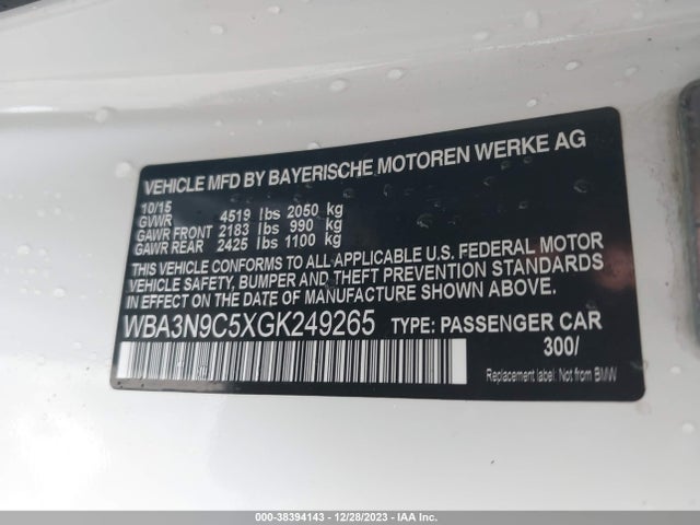 BMW 428i Xdrive 2016 WBA3N9C5XGK249265 Image 9