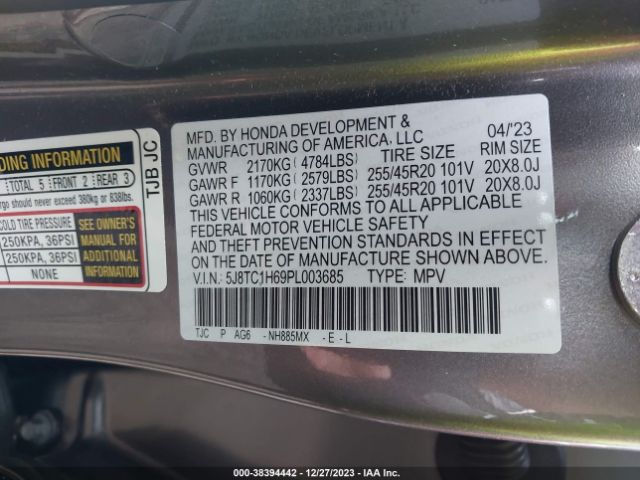 5J8TC1H69PL003685 Acura Rdx A-spec Package