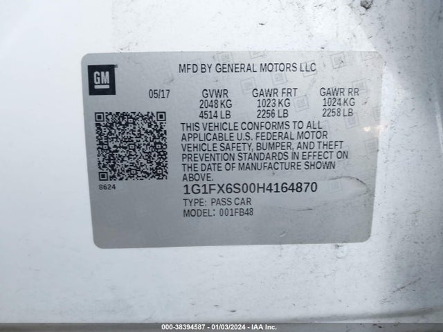Chevrolet Bolt Ev Premier 2017 1G1FX6S00H4164870 Image 9