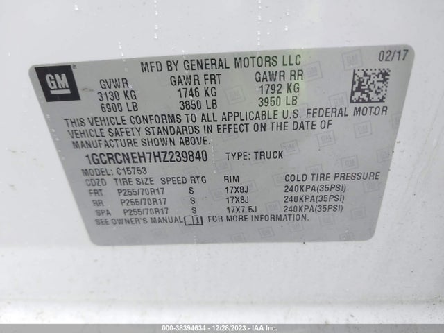Chevrolet Silverado 1500 Wt 2017 1GCRCNEH7HZ239840 Image 9