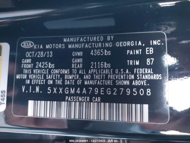 5XXGM4A79EG279508 KIA Optima Lx