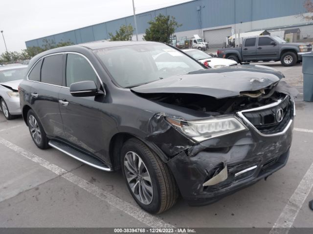 Aukcja sprzedaży 2016 Acura Mdx Technology   Acurawatch Plus Packages/technology Package, vin: 5FRYD3H46GB020134, numer aukcji: 38394768