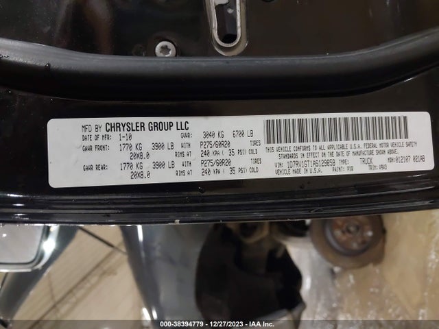 2010 DODGE RAM 1500 SLT VIN: 1D7RV1GT1AS129858