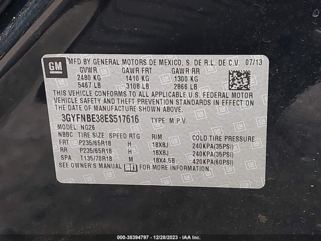 Cadillac Srx Luxury Collection 2014 3GYFNBE38ES517616 Image 9