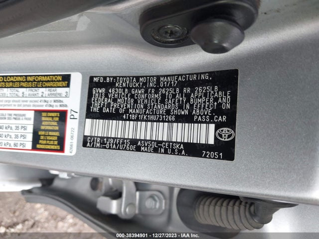 Toyota CAMRY SE 2017 4T1BF1FK1HU731266 Image 9