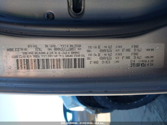 2015 RAM 1500 OUTDOORSMAN VIN: 1C6RR7TT1FS740480