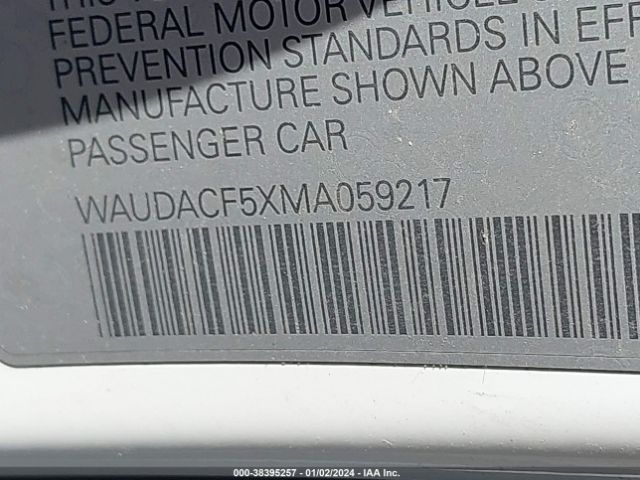 2021 AUDI A5 SPORTBACK WAUDACF5XMA059217 Photo 8