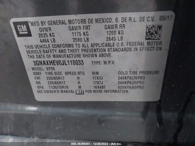 Chevrolet EQUINOX LS 2018 3GNAXHEV6JL110033 Image 9