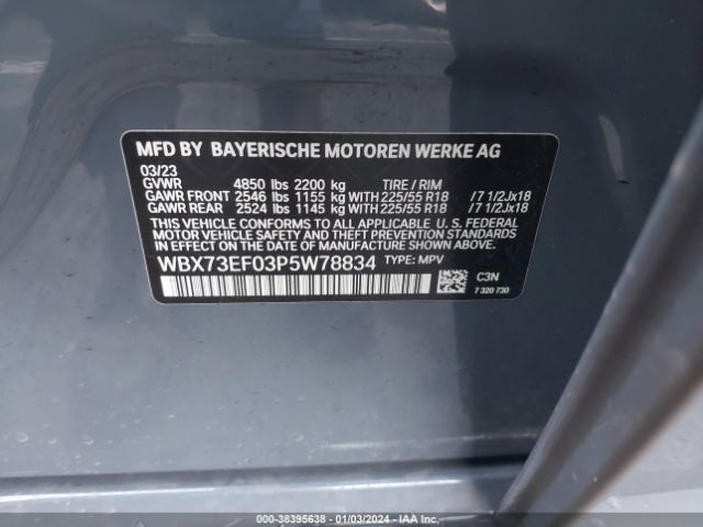 WBX73EF03P5W78834 BMW X1 Xdrive28i