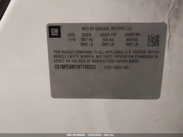 Chevrolet Cruze Premier Auto 2017 1G1BF5SM1H7188530 Image 9