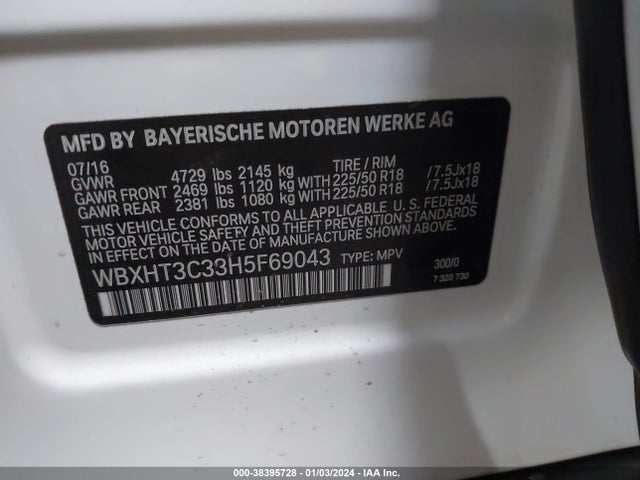 BMW X1 Xdrive28i 2017 WBXHT3C33H5F69043 Image 9
