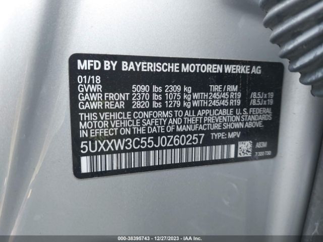 5UXXW3C55J0Z60257 BMW X4 Xdrive28i