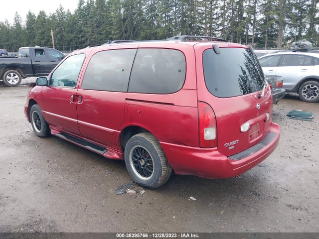 2001 NISSAN QUEST SE VIN: 4N2ZN16T01D830047