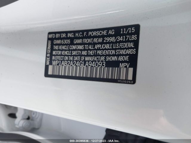 WP1AB2A24GLA94093 Porsche CAYENNE S