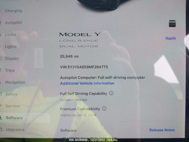 5YJYGAEE9MF294773 Tesla Model Y Long Range Dual Motor All-wheel Drive