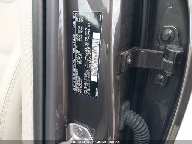 YV4BR0DL3N1965128 Volvo Xc60 Recharge Plug-in Hybrid T8 Inscription