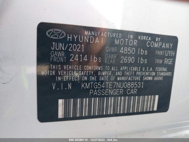 KMTG54TE7NU088531 Genesis G70 3.3t Rwd