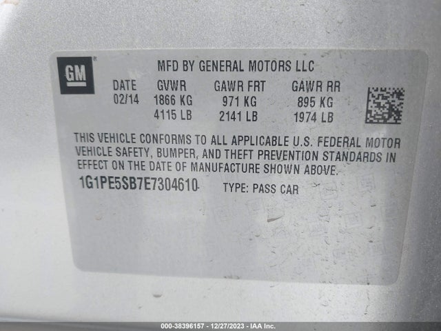 Chevrolet Cruze 2lt Auto 2014 1G1PE5SB7E7304610 Image 9
