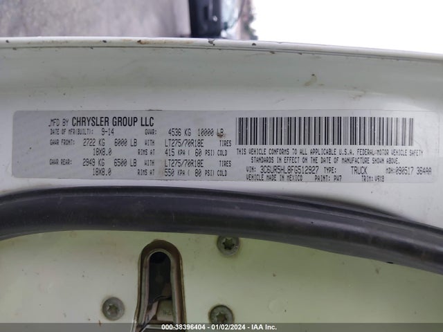 RAM 2500 Tradesman 2015 3C6UR5HL8FG512927 Image 9