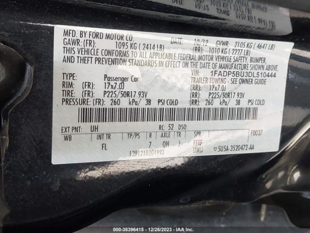2013 FORD C-MAX HYBRID 1FADP5BU3DL510444 Photo 8
