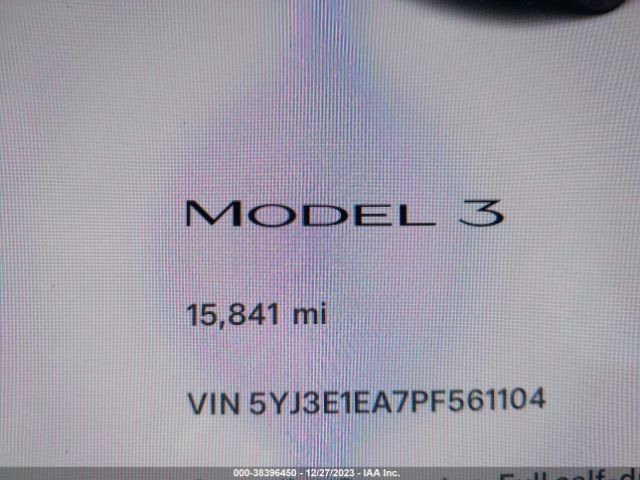 5YJ3E1EA7PF561104 Tesla Model 3 Rear-wheel Drive