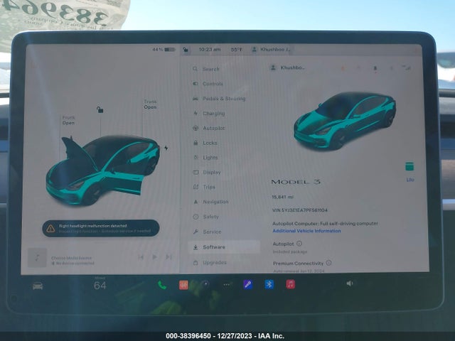 Tesla Model 3 Rear-wheel Drive 2023 5YJ3E1EA7PF561104 Image 18