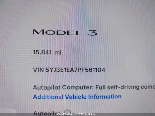 Tesla Model 3 Rear-wheel Drive 2023 5YJ3E1EA7PF561104 Image 9