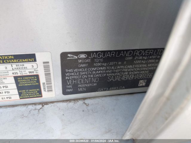 SAJAE4BN9HA969356 Jaguar Xe 20d Prestige