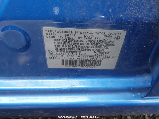 Nissan Versa Sv Xtronic Cvt 2021 3N1CN8EV0ML924130 Image 9