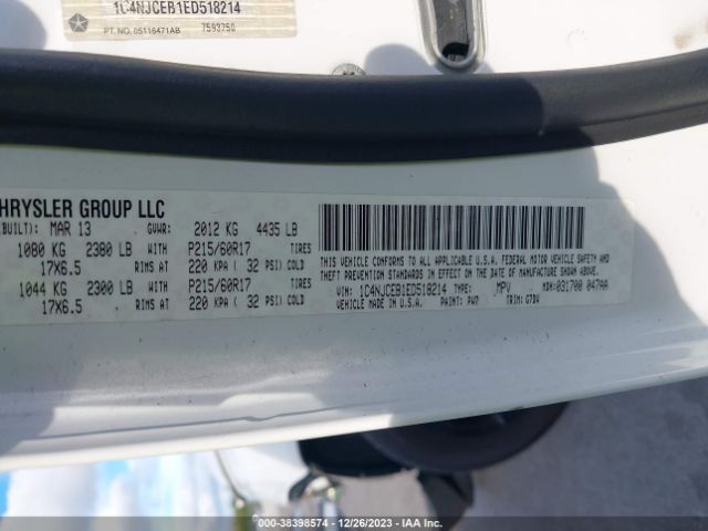 1C4NJCEB1ED518214 Jeep Compass Latitude