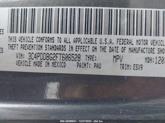 Dodge Journey Sxt 2015 3C4PDDBG2FT606528 Image 9