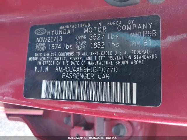 Hyundai ACCENT GLS 2014 KMHCU4AE9EU610770 Image 9