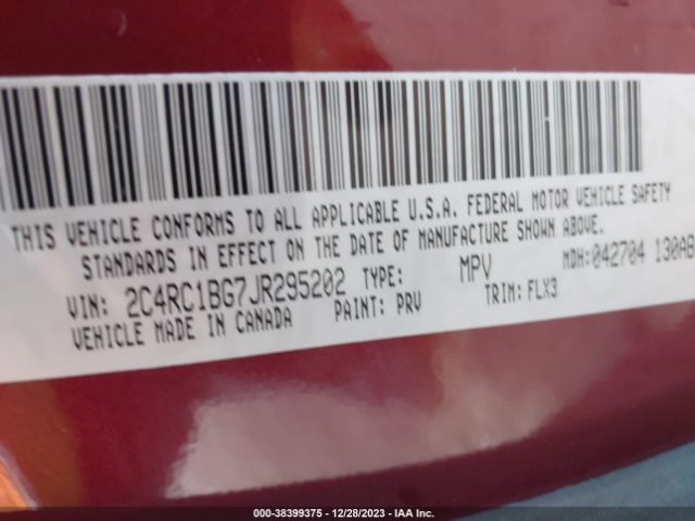 2018 CHRYSLER PACIFICA 2C4RC1BG7JR295202 Photo 8