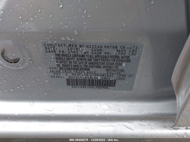 Nissan Versa Sv Xtronic Cvt 2021 3N1CN8EV5ML922986 Image 9