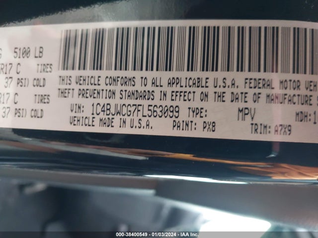 Jeep Wrangler Rubicon 2015 1C4BJWCG7FL563099 Image 9