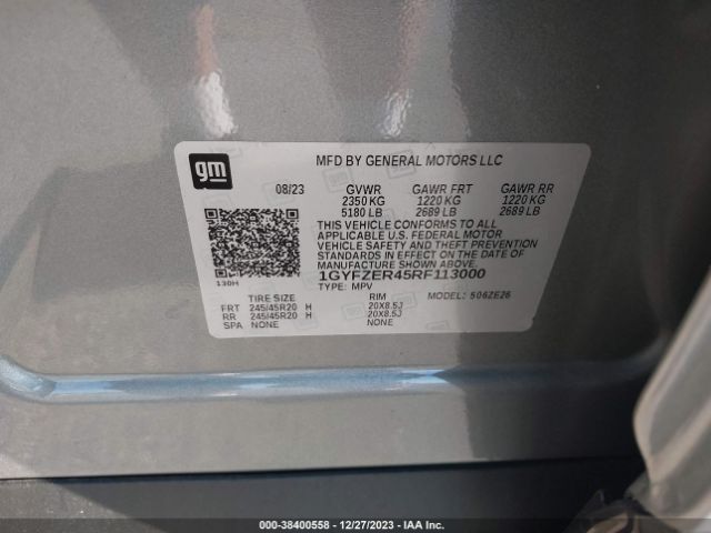1GYFZER45RF113000 Cadillac Xt4 Fwd Sport
