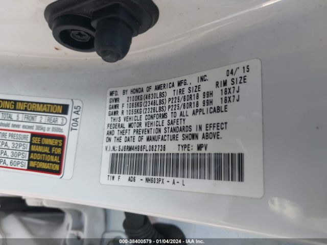 5J6RM4H96FL062736 Honda Cr-v Touring