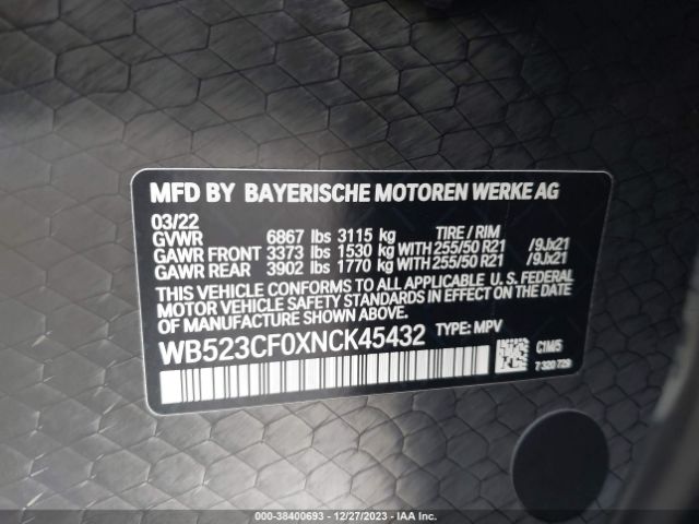 WB523CF0XNCK45432 BMW Ix Xdrive50