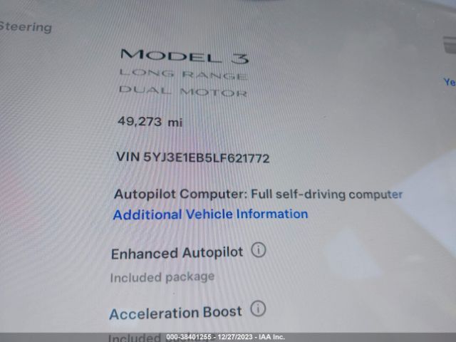 2020 TESLA MODEL 3 5YJ3E1EB5LF621772 Photo 6