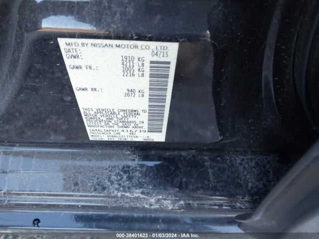 Nissan Altima 2.5 S 2015 1N4AL3APXFC416739 Image 9