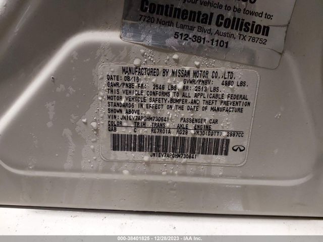 JN1EV7AP0HM730641 Infiniti Q50 3.0t Premium