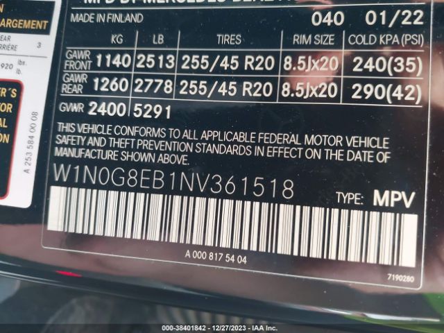 W1N0G8EB1NV361518 Mercedes-Benz Glc 300 4matic Suv