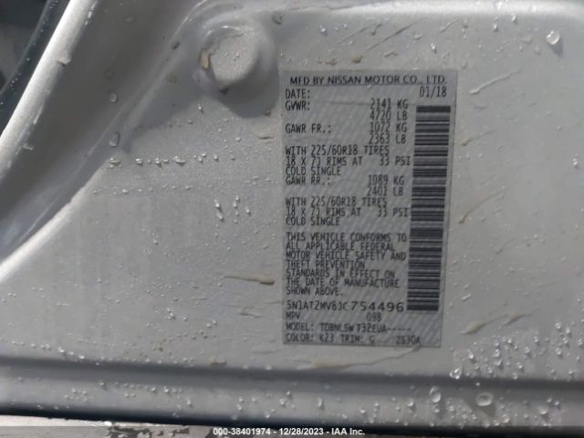 5N1AT2MV8JC754496 Nissan Rogue Sl