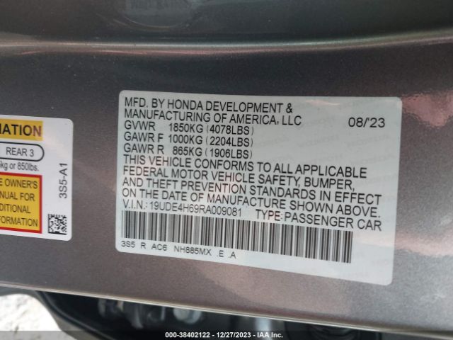 19UDE4H69RA009081 Acura Integra A-spec W/ Technology