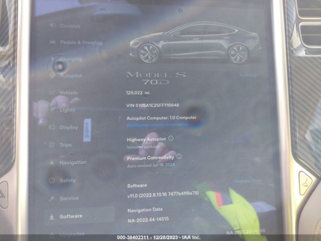 5YJSA1E25FF116648 Tesla Model S 70d/85d/p85d