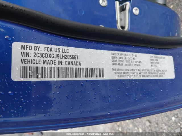 2C3CDXGJ9LH205667 Dodge Charger Scat Pack Rwd