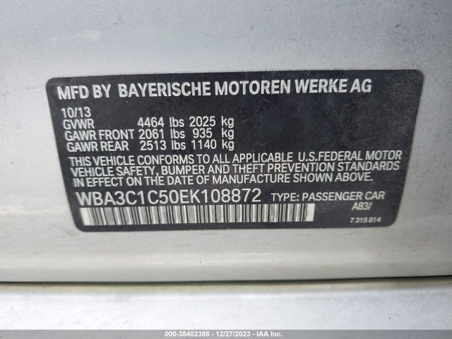 WBA3C1C50EK108872 BMW 328I