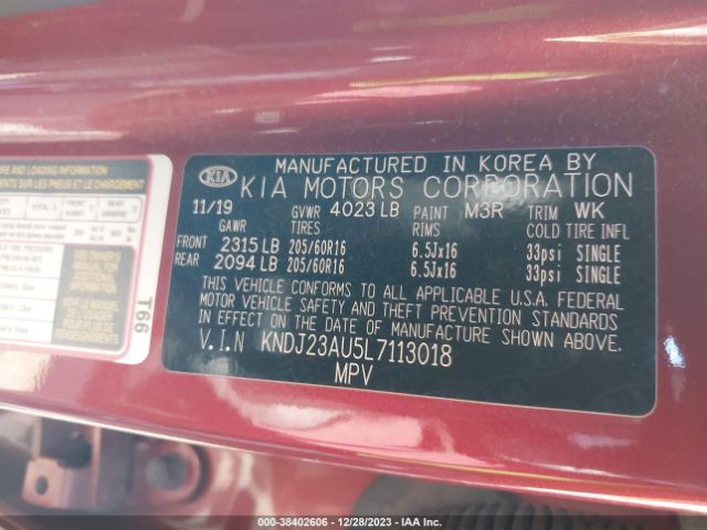 KNDJ23AU5L7113018 KIA SOUL LX