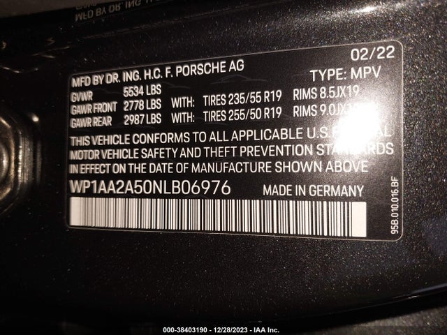 2022 PORSCHE MACAN WP1AA2A50NLB06976 Photo 8