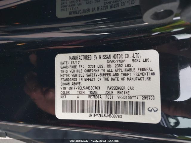 JN1FV7EL5JM630763 Infiniti Q60 3.0t Red Sport 400